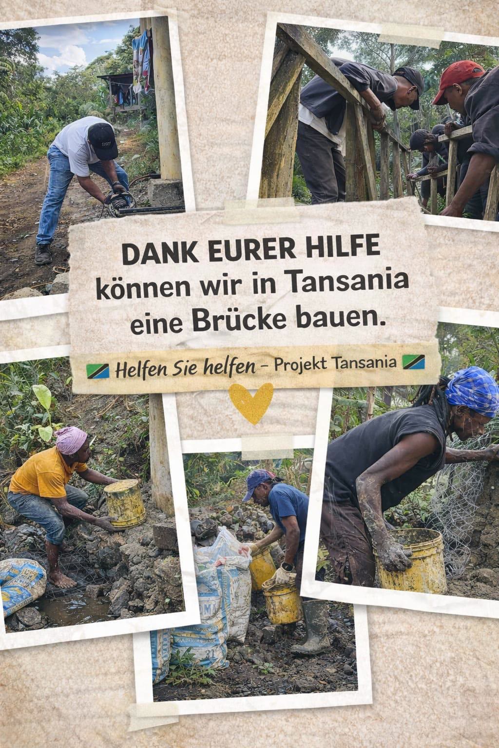 «Dank eurer Hilfe können wir in Tansania eine Brücke bauen» — Projekt Tansania